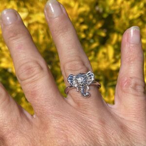 Sterling Silver Elephant Ring